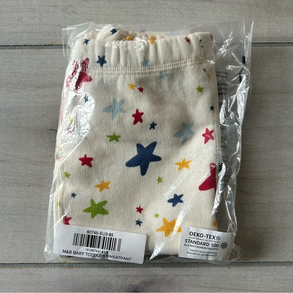 NWT Hanna Andersson Moon & Back Organic Cotton Multi Star Pattern Sweatp… - Picture 4 of 4